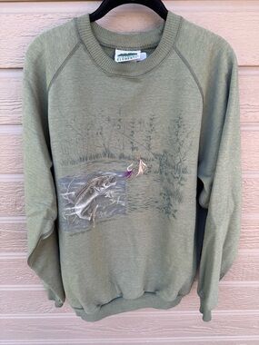 Northern Elements Vintage Green Crewneck Sweatshirt
